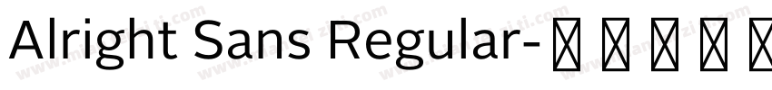 Alright Sans Regular字体转换